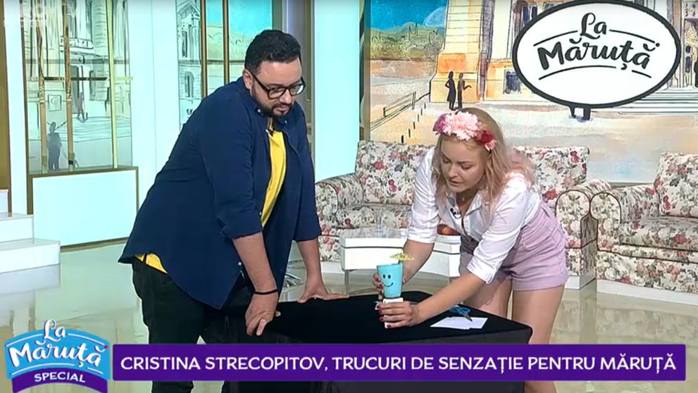 VIDEO Cristina Strecopitov, trucuri de senzație pentru Cătălin Măruță