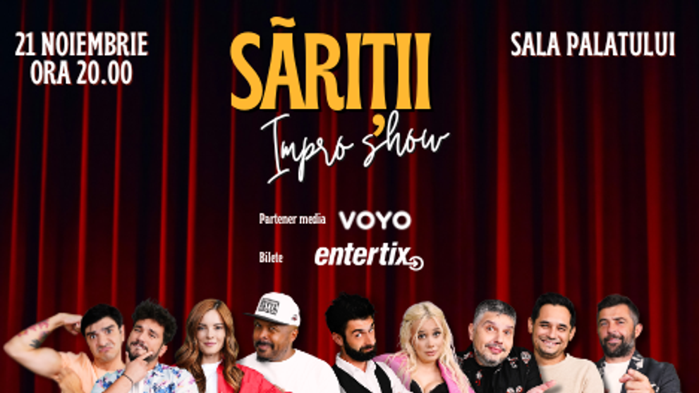 Cei mai talentați comedianți ai momentului vă dau întâlnire, în noiembrie, la Săriții – Impro Show