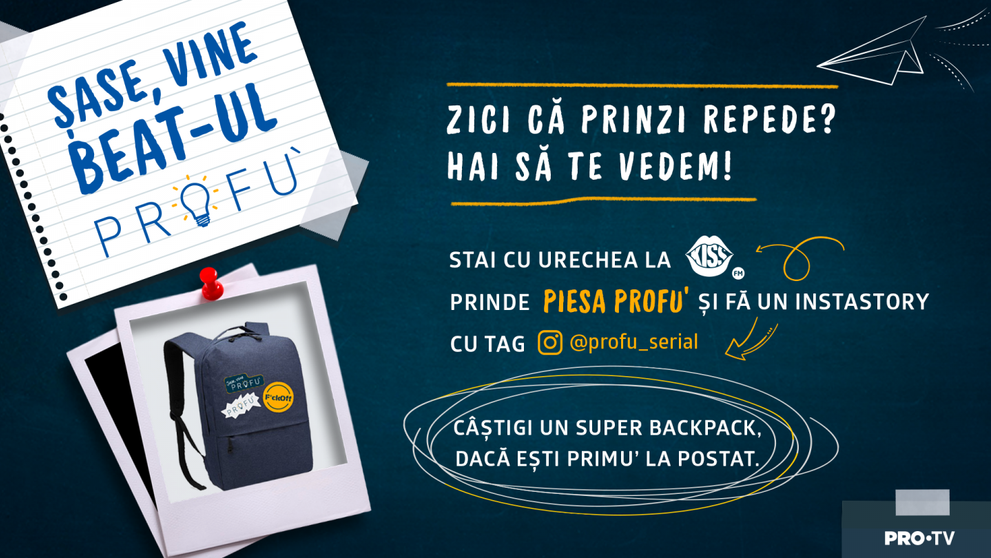 Concurs PROFU': ”Șase, vine beat-ul!”. Uite ce premii cool poți câștiga