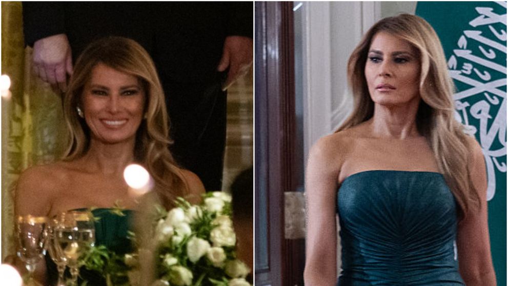 Melania Trump, apariție spectaculoasă într-o rochie de gală cu umerii goi: eleganță strategică la Casa Albă