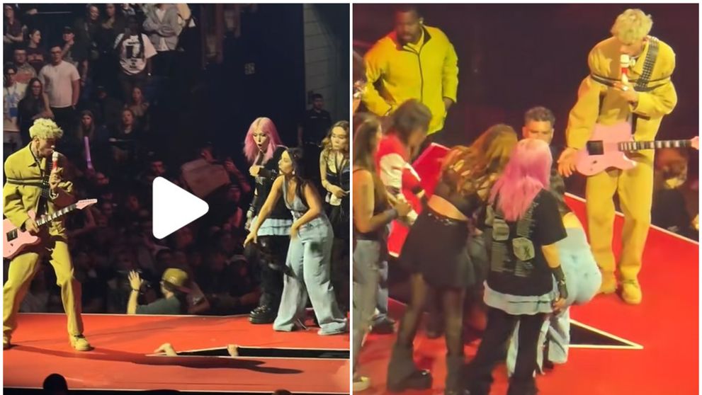 Incident șocant în timpul unui concert susținut de Machine Gun Kelly. Ce s-a întâmplat cu o tânără care a fost chemată de artist pe scenă