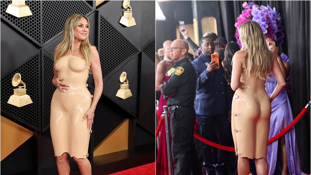 Cea mai discutată rochie de la Premiile Grammy! Heidi Klum, desemnată unanim cel mai prost îmbrăcată vedetă într-o ținută 