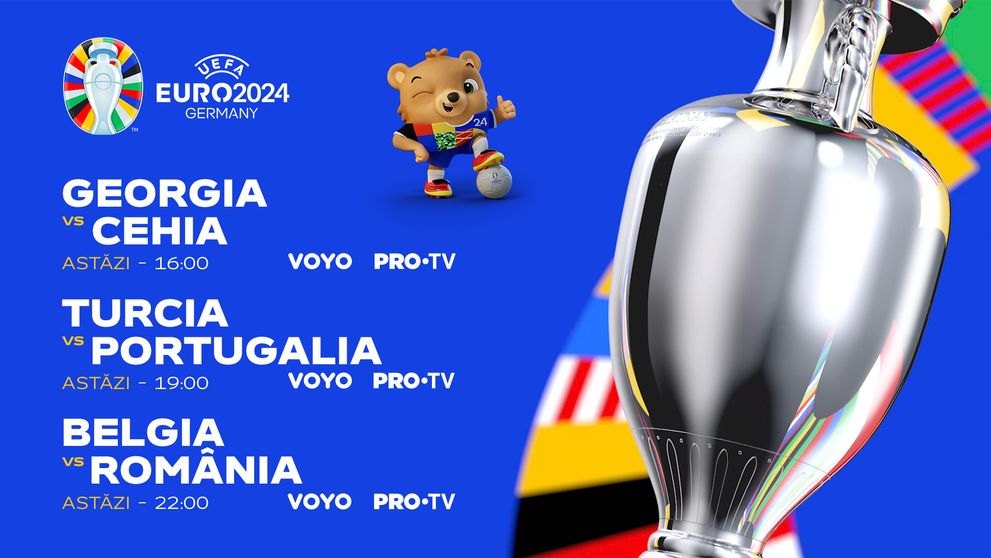 Euro 2024. Sâmbătă, de la 22.000, România luptă pentru calificare cu Belgia, în direct, la PRO TV și pe VOYO!