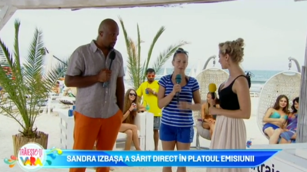 Sandra Izbasa, in platoul emisiunii 
