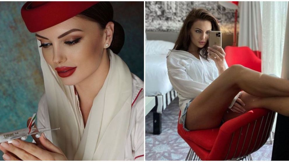 O stewardesă din România i-a cucerit pe arabi cu frumusețea ei. Mulți călători ar paria că s-au întâlnit cu Angelina Jolie
