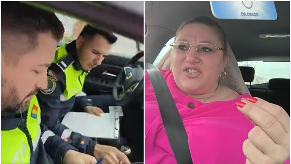 Imaginile șocante cu Diana Șoșoacă, după ce a fost prinsă conducând cu 110 km/h pe un drum cu limita maximă de 40 km VIDEO