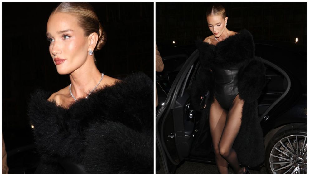 „Oare Jason Statham a văzut-o când ieșea din casă?” Rosie Huntington-Whiteley, soția starului din filmele de acțiune, a apărut doar într-un body de piele la Premiile BAFTA