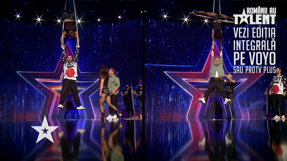 Smiley și Pavel Bartoș, demonstrație de acrobație cu DUO Turkeev. Ce au făcut pe scenă e memorabil