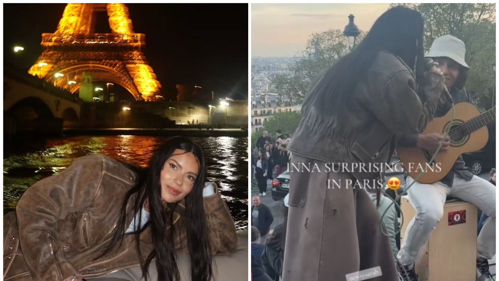 În pantaloni cu rupturi și geacă de piele, Inna a făcut senzație cu un moment live într-un loc celebru din Paris: „Mi-am făcut prieteni noi!”