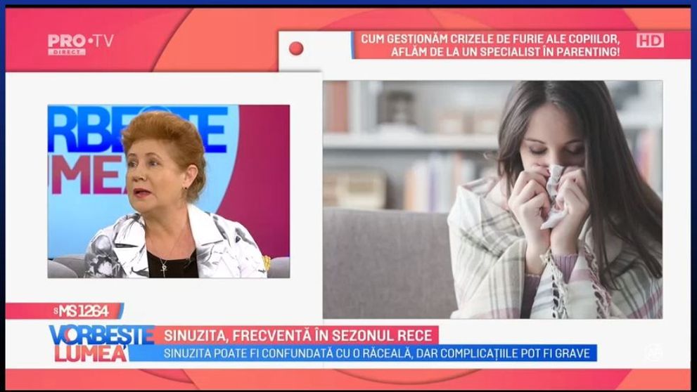 VIDEO Sinuzita, frecventă în sezonul rece