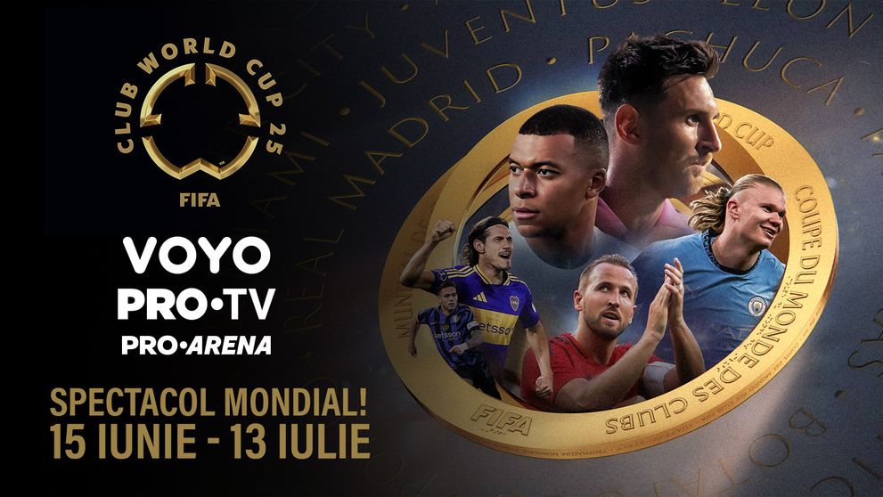 FIFA Club World Cup 2025 se vede, din 15 iunie, în exclusivitate pe VOYO, la PRO TV și PRO Arena!