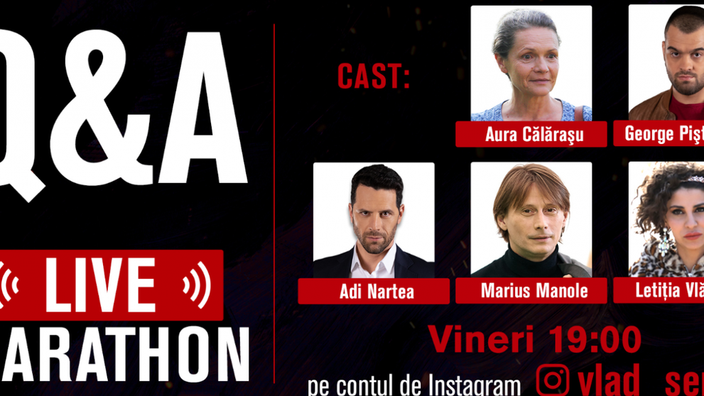 Ai o întrebare năstrușnică? Actorii din VLAD te premiază live pe Instagram! Află totul despre concurs