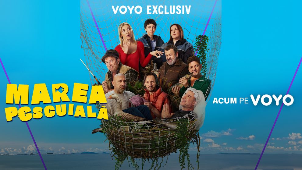 Marea Pescuială este acum pe VOYO!  O comedie savuroasă cu Pavel Bartoș, Andreea Ibacka, Cătălin Scărlătescu și Dana Rogoz