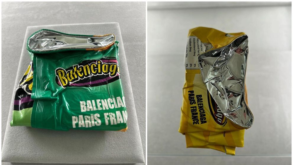 Balenciaga a lansat un portofel care imită o pungă de chipsuri și îl vinde la un preț ridicol