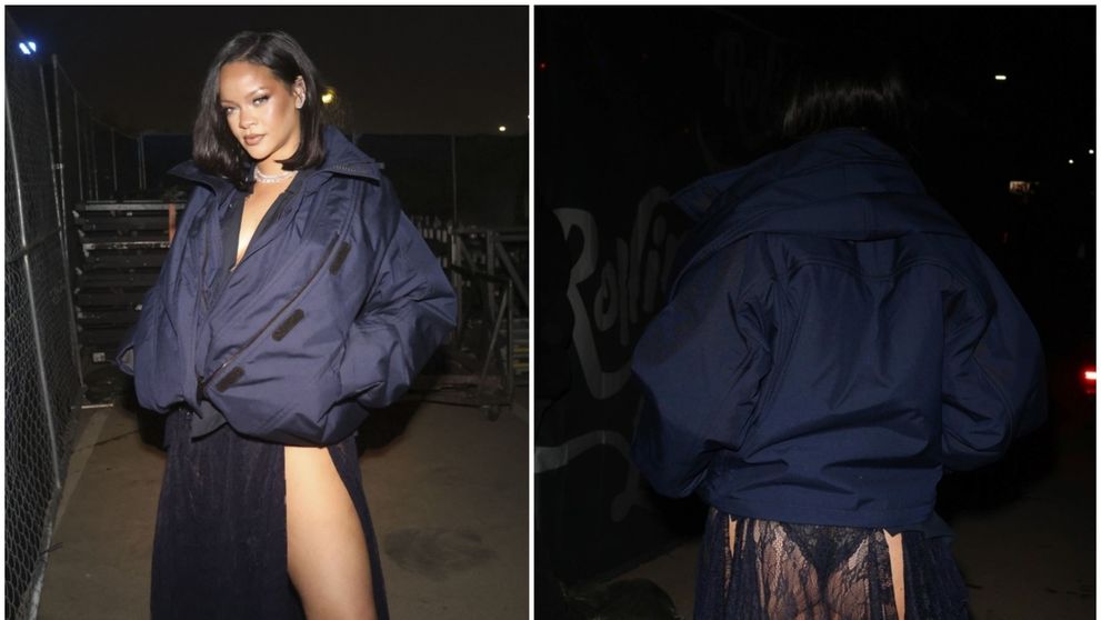 Fusta este fix degeaba! Rihanna, ținută îndrăzneață în public, într-o fustă transparenta prin care se vede tot