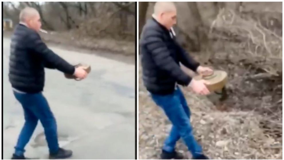 Nervi de oțel. Cum mută un civil ucrainean o mină antitanc?