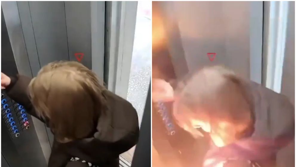 Clipe de groază pentru o femeie, după ce bateria portabilă pentru telefon a explodat și a luat foc! Momentul, surprins pe camerele de supraveghere