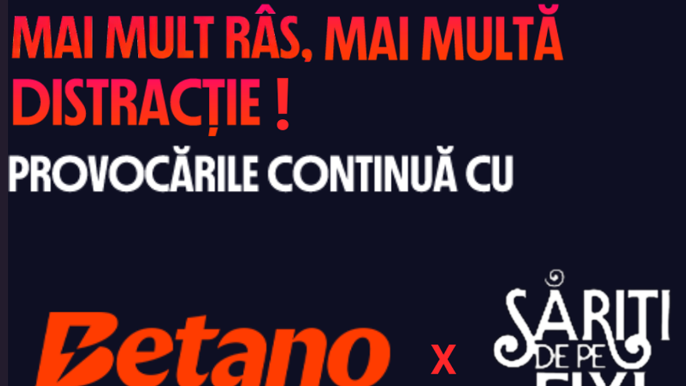 Mai mult râs, mai multă distracție! Intră în provocarea Betano x Săriți de pe fix și câștigă super premii