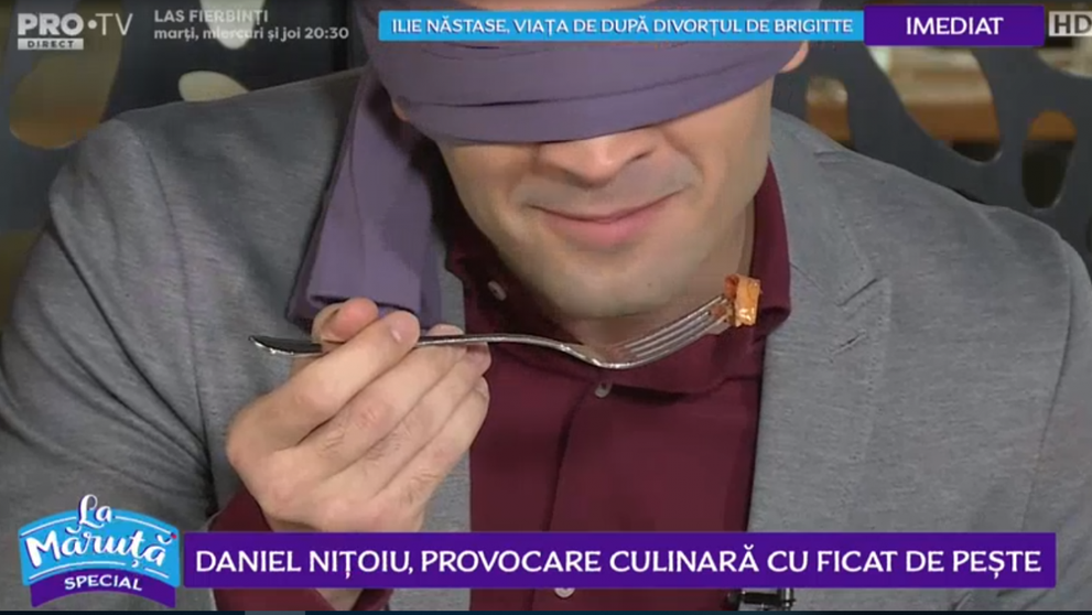 VIDEO Daniel Nițoiu, provocare culinară cu ficat de pește