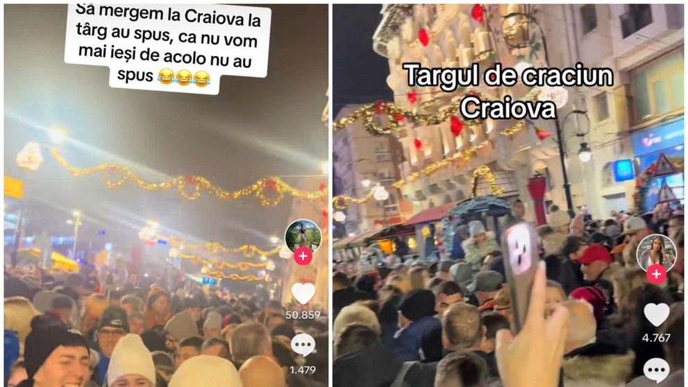 Imaginile cu nebunia de la Târgul de Crăciun de la Craiova fac senzație pe net: „Credeam că nu mai ies vie de acolo!