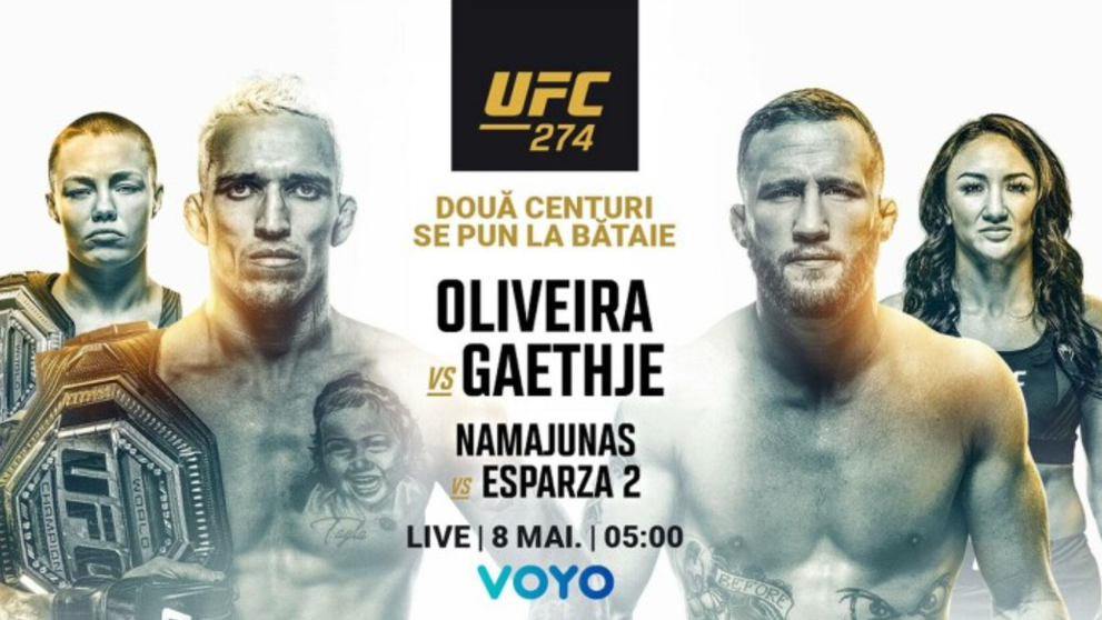 Charles Oliveira și Justin Gaethje, marea luptă de la UFC 274. Gala va fi pe 8 mai, pe VOYO și Pro Arena