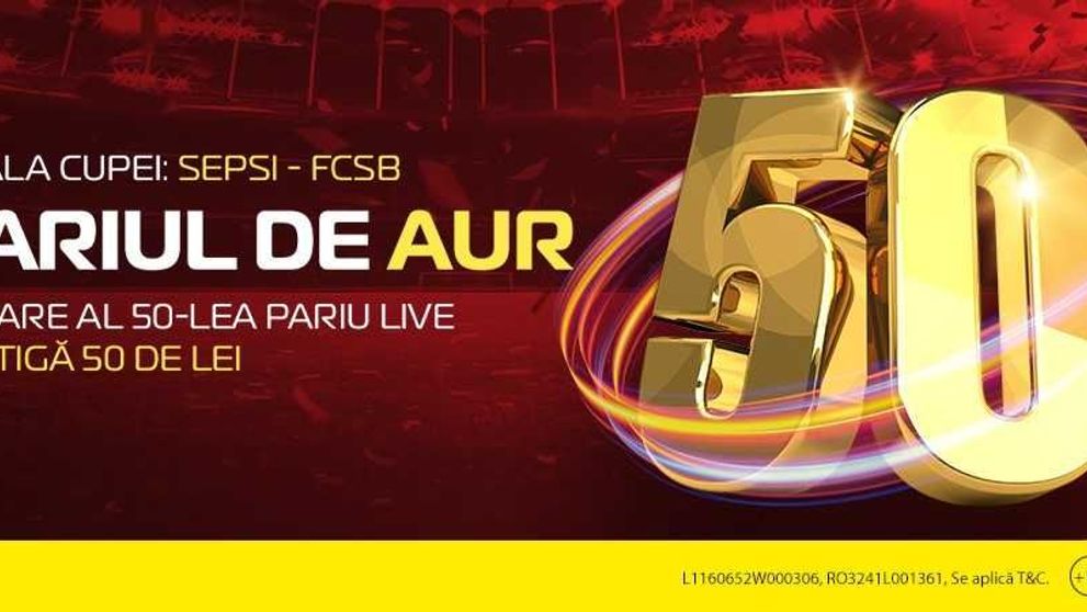 (P) Pariază LIVE la Sepsi - FCSB! Promoția 