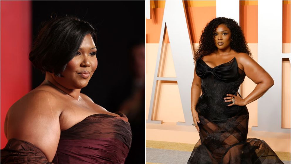 Diferență dintre cele doua imagini e de un an și 30 de kg. Lizzo, apariție spectaculoasă în noaptea Oscarurilor, după ce a slăbit dramatic