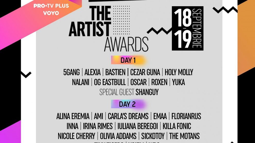 Cei mai apreciați și îndrăgiți artiști români urcă pe 18 și 19 septembrie pe scena The Artist Awards de la Craiova