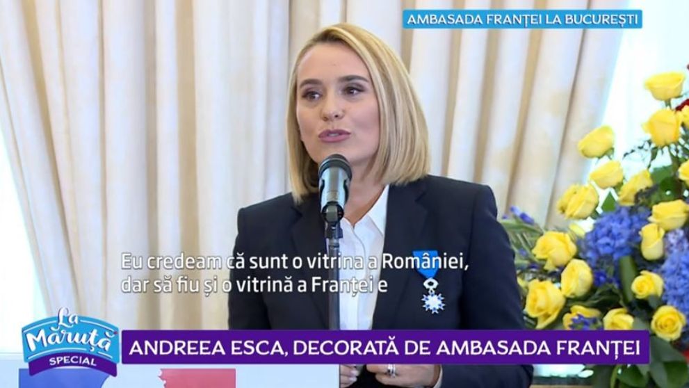 VIDEO Andreea Esca, premiată de Ambasada Franței. Cum a descurs distinsul eveniment 