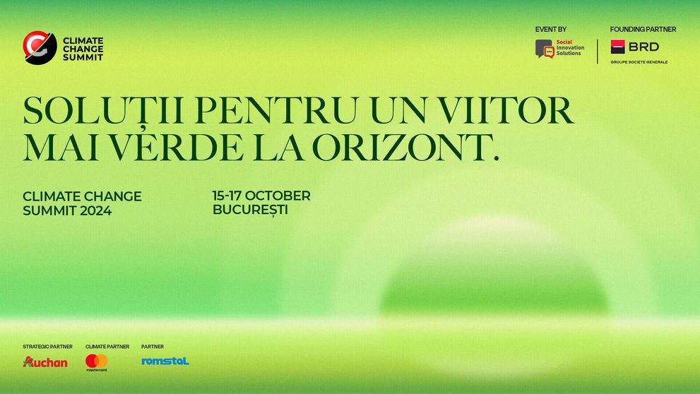 Climate Change Summit revine cu a treia ediție, fiind cel mai mare eveniment din Europa Centrală și de Est axat exclusiv pe soluții pentru provocările climatice.