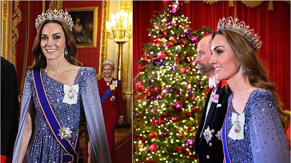 Kate Middleton, prințesa eleganței într-un decor fabulos de Crăciun: tiară spectaculoasă și apariție de basm la Windsor