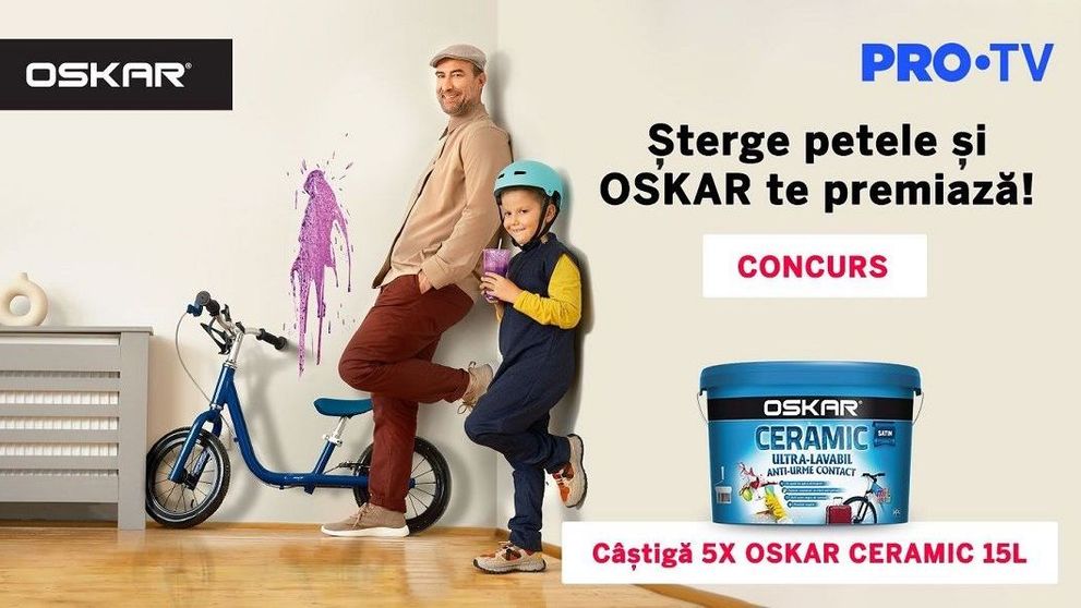 CONCURS | Grăbește-te și șterge petele de pe pereți, iar OSKAR Ceramic te premiază!