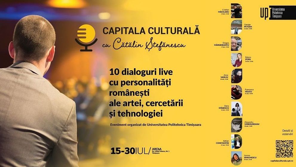 Zece oameni de geniu din România, față în față cu Cătălin Ștefănescu la Universitatea Politehnica Timișoara