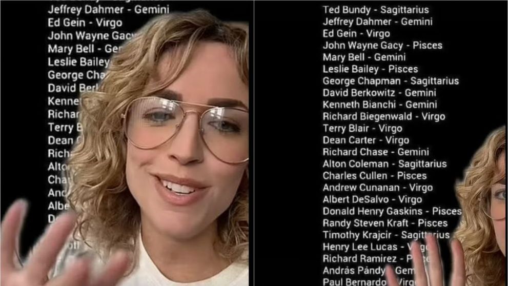 O femeie a devenit virală pe TikTok, după ce a dezvăluit zodia în care se nasc cei mai mulți criminali în serie