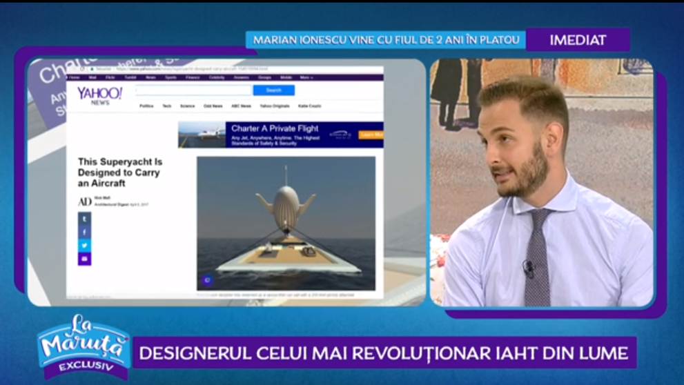 VIDEO Designerul celui mai revoluționar iaht din lume