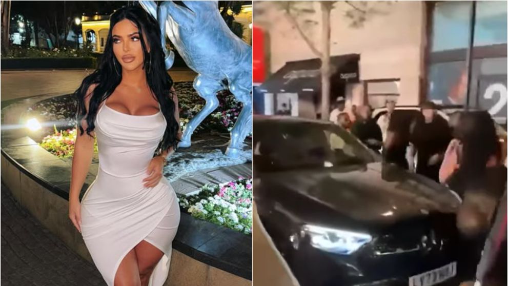 Influenceriță cu zeci de mii de urmăritori, călcată intenționat cu mașina, în fața unui club, de rivala sa din mediul online. Momentul halucinant, surprins pe camere de martori