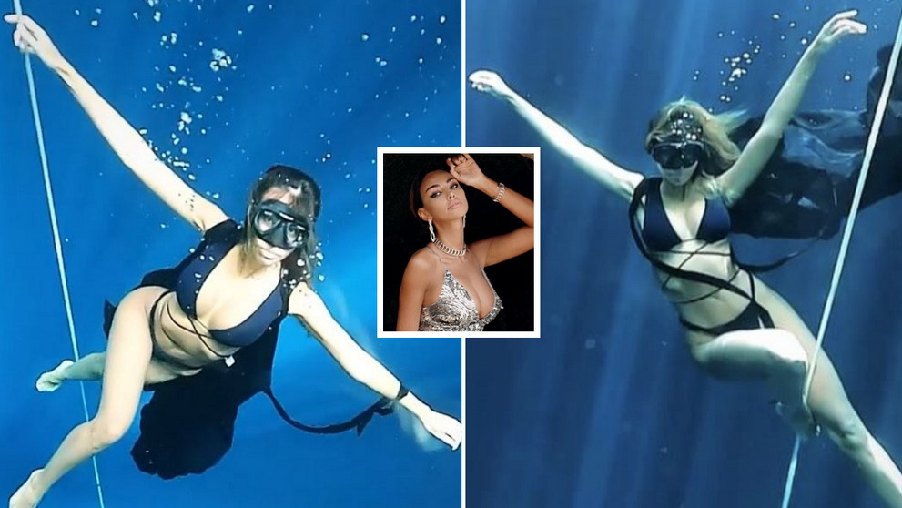 VIDEO Mădălina Ghenea a făcut cursuri de scufunfări pentru o ședință foto sub apă