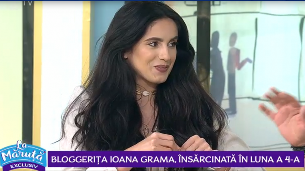 VIDEO Bloggerița Ioana Grama, însărcintă în luna a 4-a