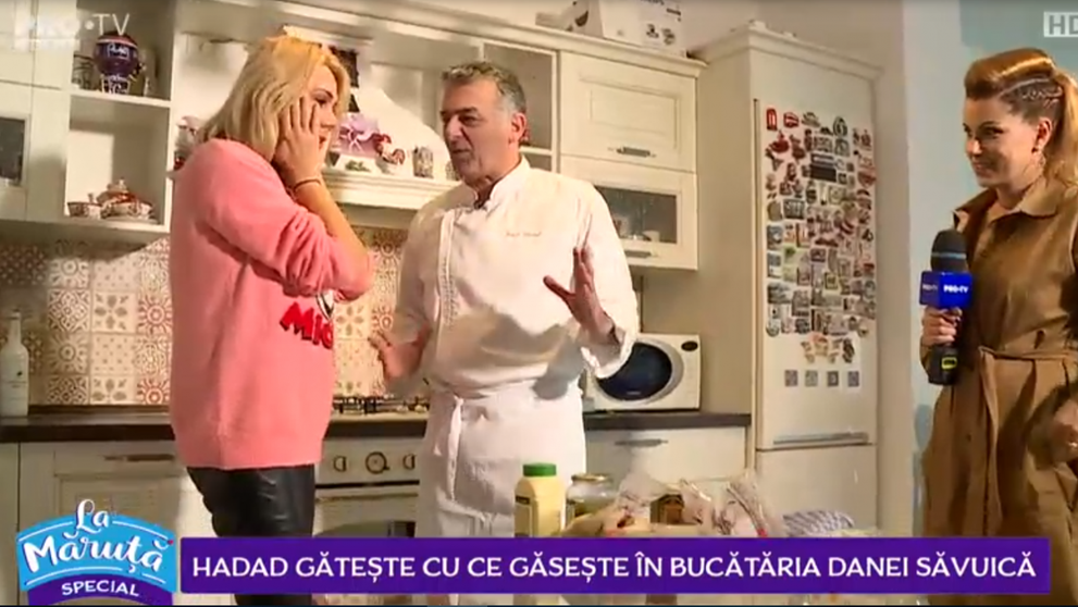 VIDEO Hadad gătește cu ce găsește în bucătăria Danei Săvuică