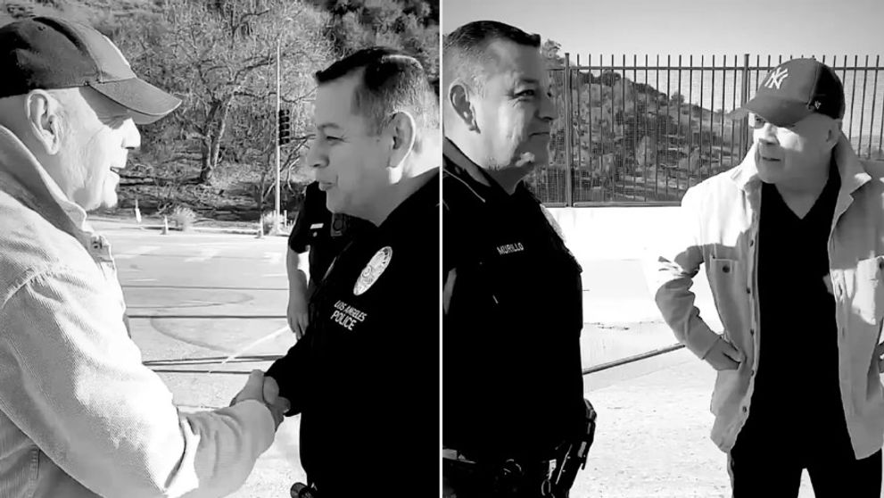 Video emoționant! Cum a reacționat Bruce Willis când s-a întâlnit cu polițiștii-eroi pe străzile din Los Angeles. E prima apariție publică de când a fost diagnosticat cu demență: „Cu adevărat un om uimitor!”