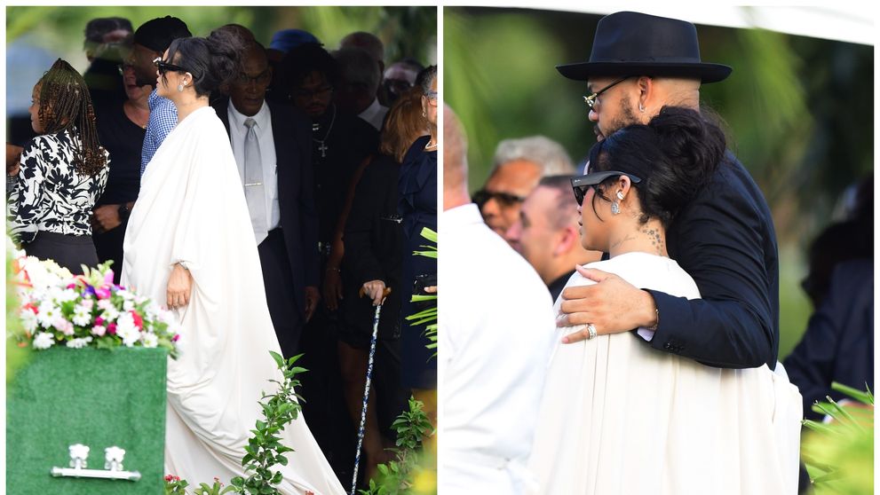 Rihanna și-a condus tatăl pe ultimul drum. Artista, însărcinată în ultimul trimestru, a fost însoțită la funeralii de A$AP Rocky și cei doi băieți ai lor