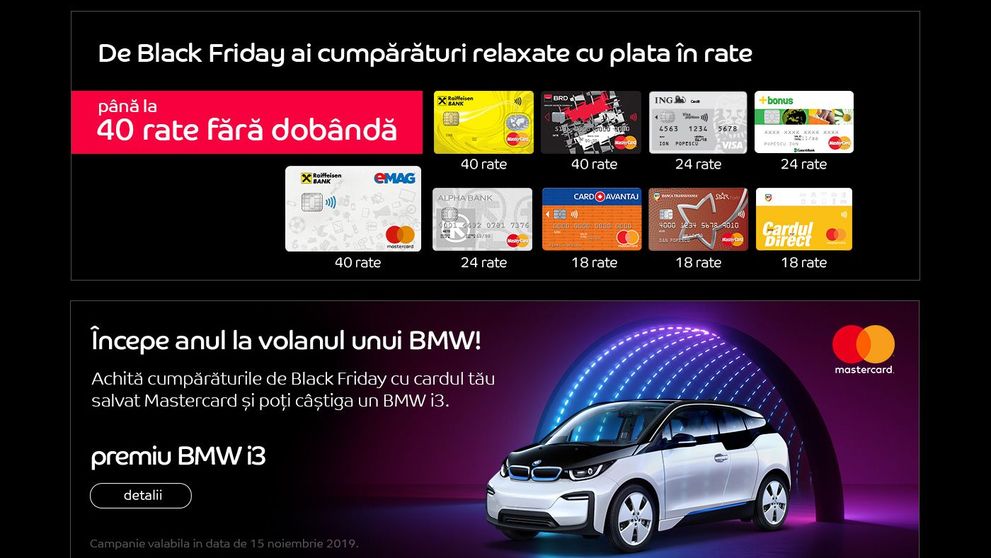 eMAG dezvăluie 10 produse aflate în oferta BLACK FRIDAY 2019