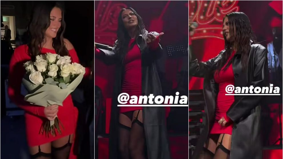 Antonia a renunțat la hainele largi și a aprins Sala Palatului într-o rochie minusculă roșie. Apariția care a stârnit valuri la concertul Lidiei Buble