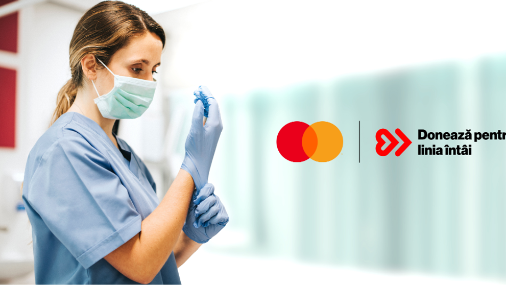Mastercard se alătură campaniei „Donează pentru linia întâi”, cu o donație de 500.000 de lei