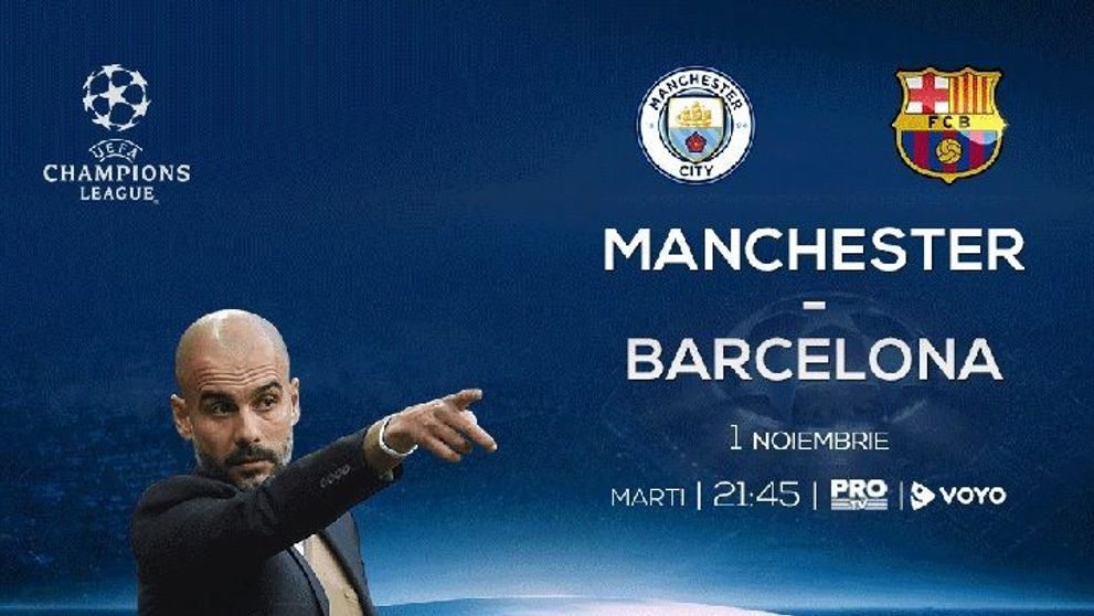 Manchester City si F.C. Barcelona se confrunta in aceasta seara la ProTV