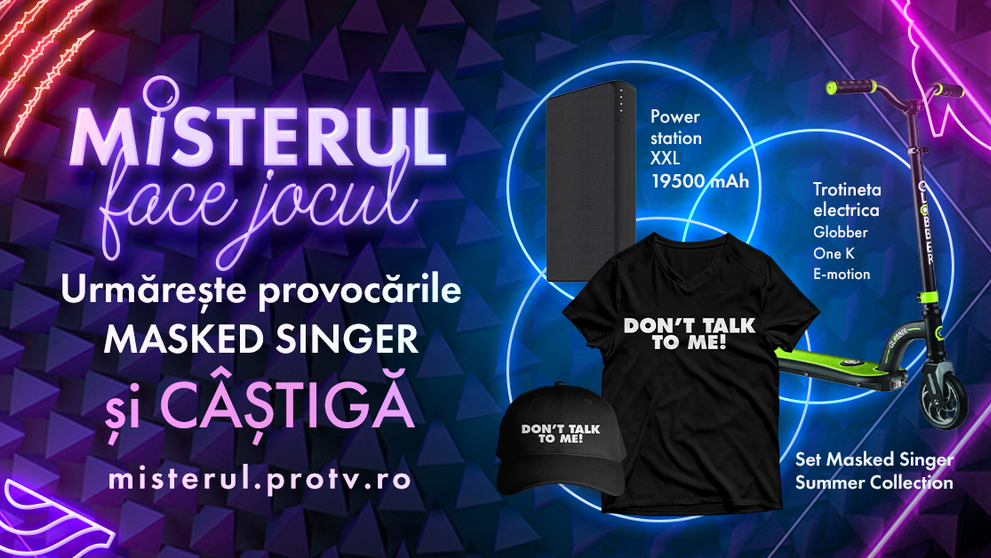 Misterul face jocul! Urmărește indiciile, ghicește a doua mască de la Masked Singer România, iar noi te premiem