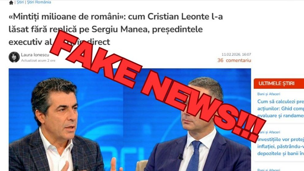 Cristian Leonte, victima unui fake news. Un site, care nici măcar nu există, a inventat un scandal în care l-a implicat pe jurnalistul de la „România, te iubesc!”, pentru a-i ademeni pe oameni să își investească economiile într-o platformă fantomă