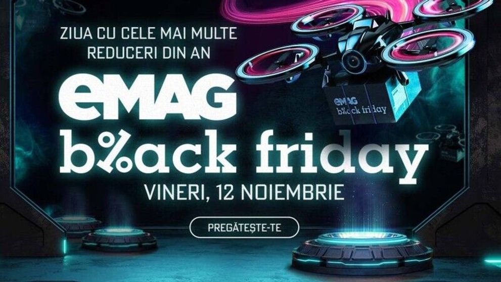(P) A început Black Friday la eMAG! Oferta cuprinde 4,5 milioane de produse cu reduceri în valoare de 330 de milioane de lei