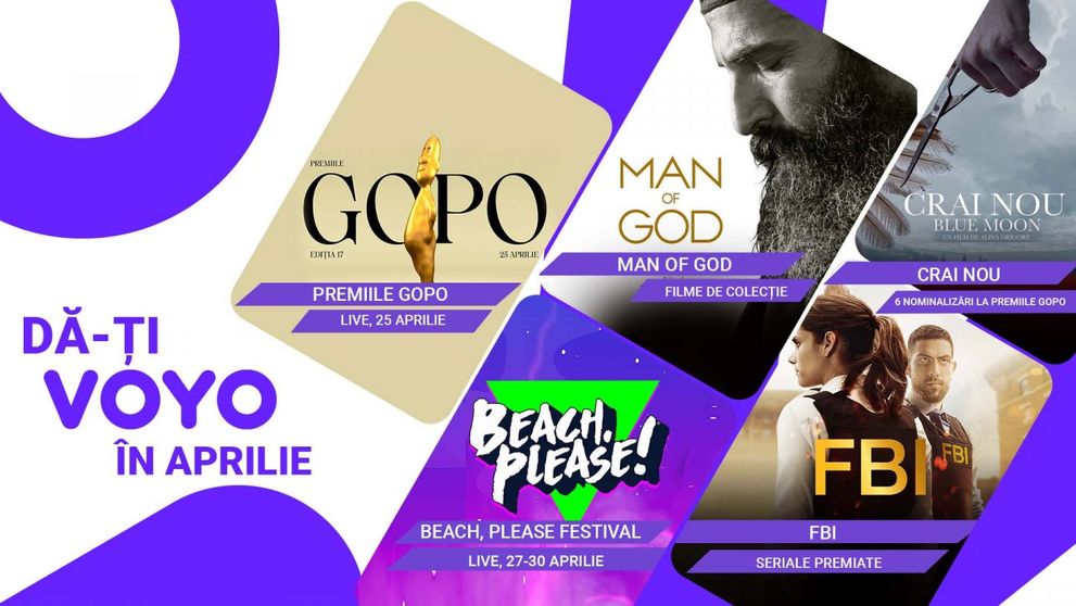 Decernarea Premiilor Gopo și festivalul Beach, please! se văd, LIVE, pe VOYO!