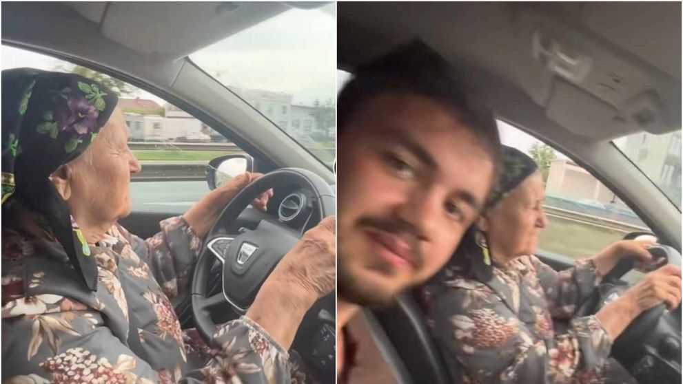 Bunicuța șoferiță, noua senzație de pe TikTok: “Cu siguranță a uitat oala cu sarmale pe aragaz!”